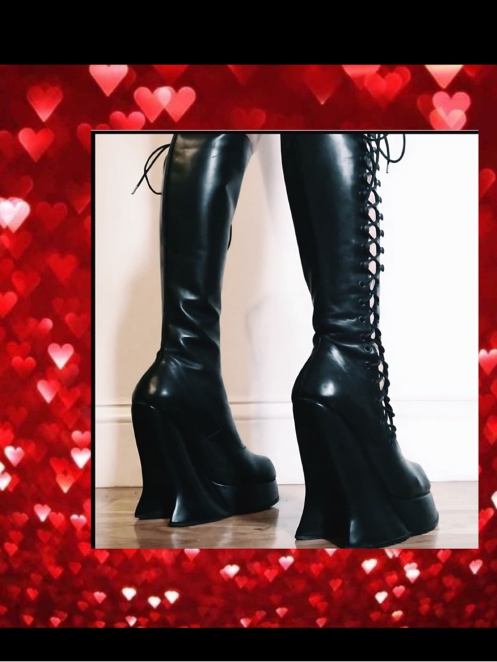 🌟John Fluevog *Grand National* 9 Tall cloven hoof platform boots! Cult! Goth!🌟